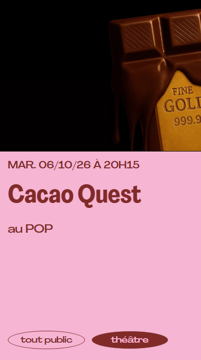 Theatre : « Cacao Quest » le 6 octobre
