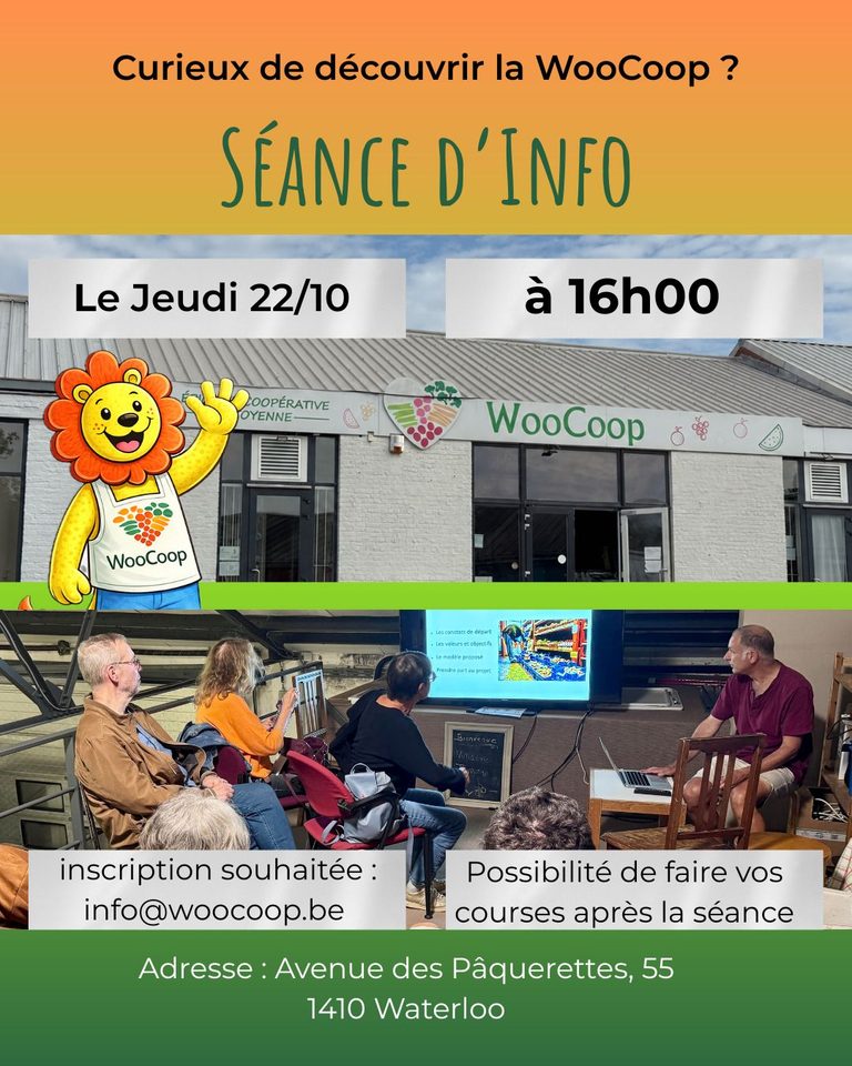 Séance d&rsquo;information à la WooCoop le 22 octobre